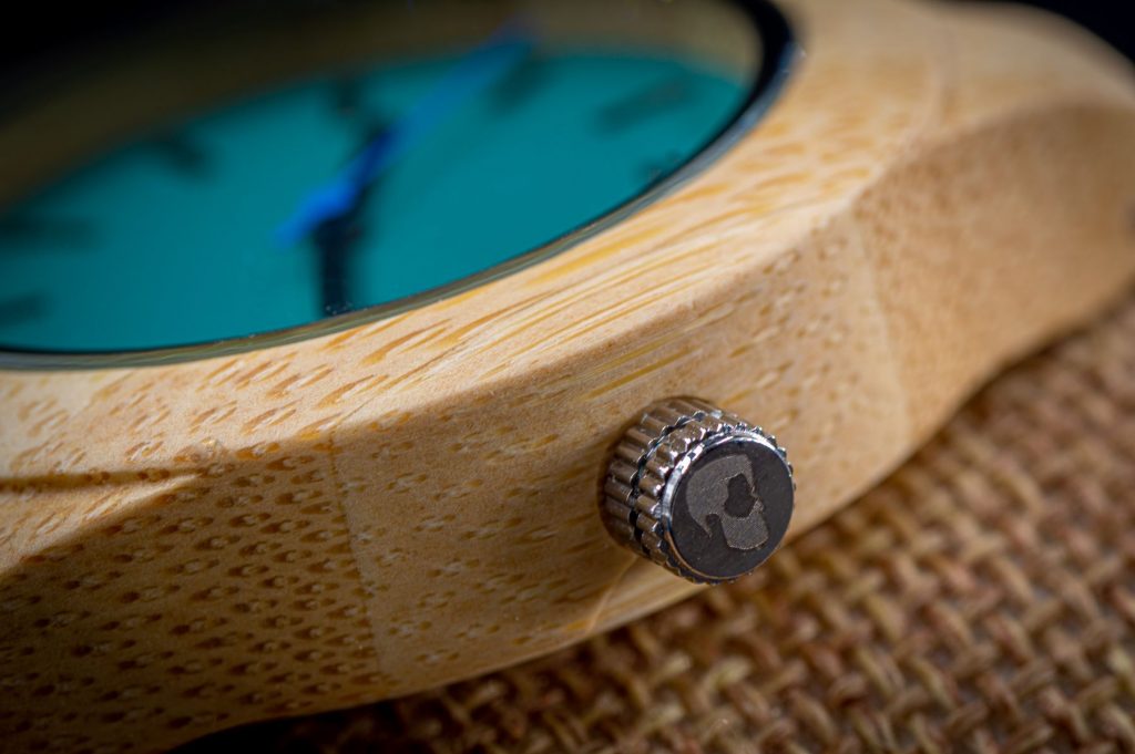 Reloj de madera correa azul claro Ladyblue 39mm - Imagen 6