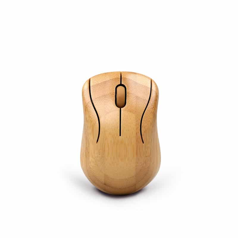 Teclado de madera y ratón de madera