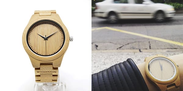 reloj de madera para mujer