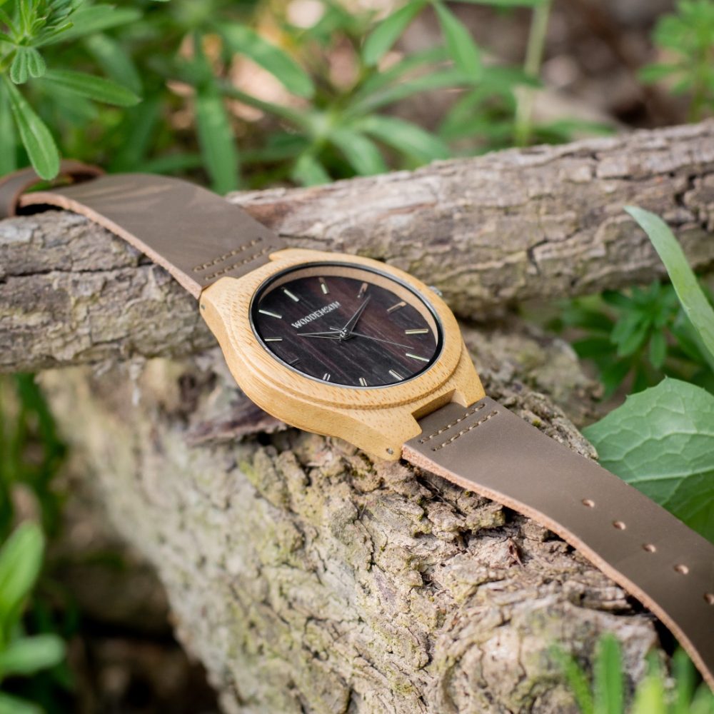 Reloj de madera de bambú modelo Zui - Imagen 3