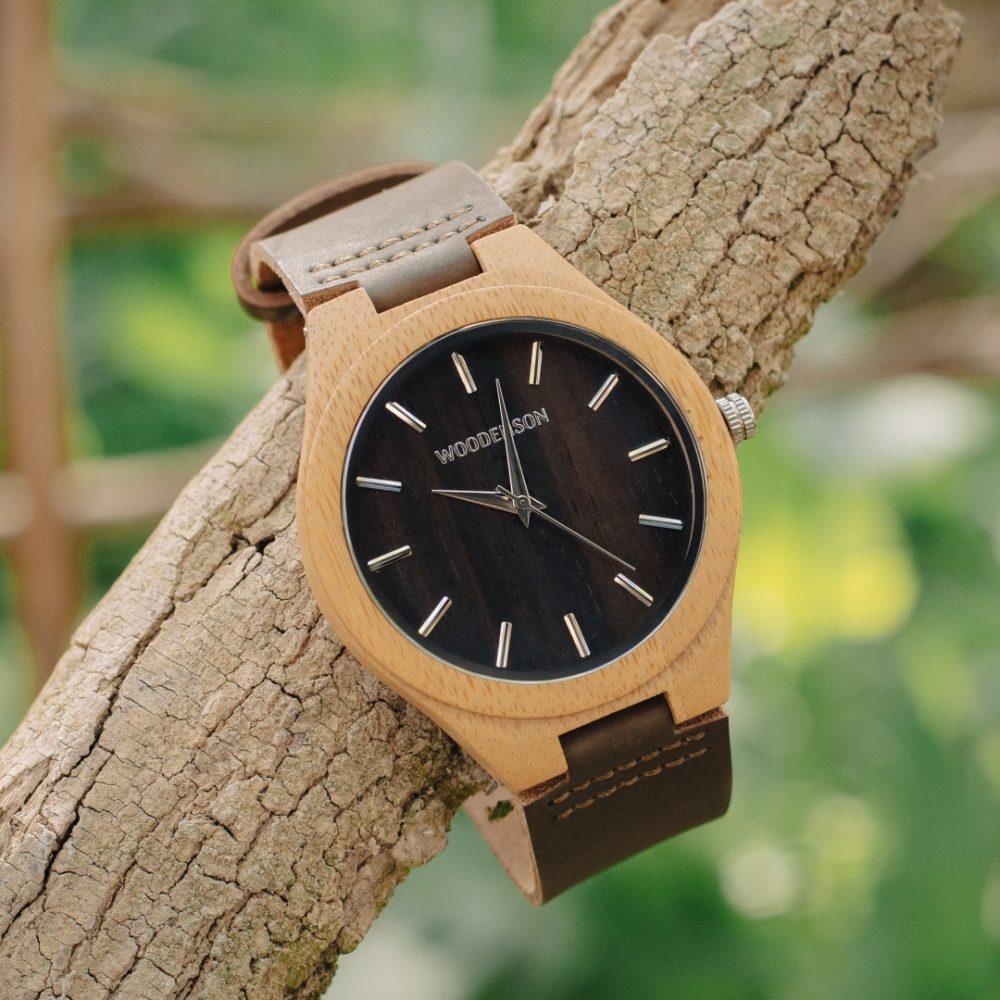 Reloj de madera de bambú modelo Zui - Imagen 6