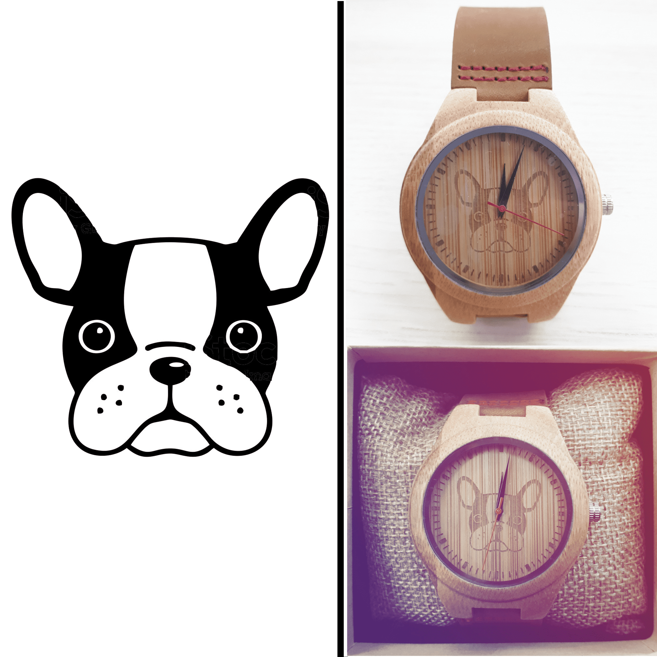 perro reloj personalizacion woodenson