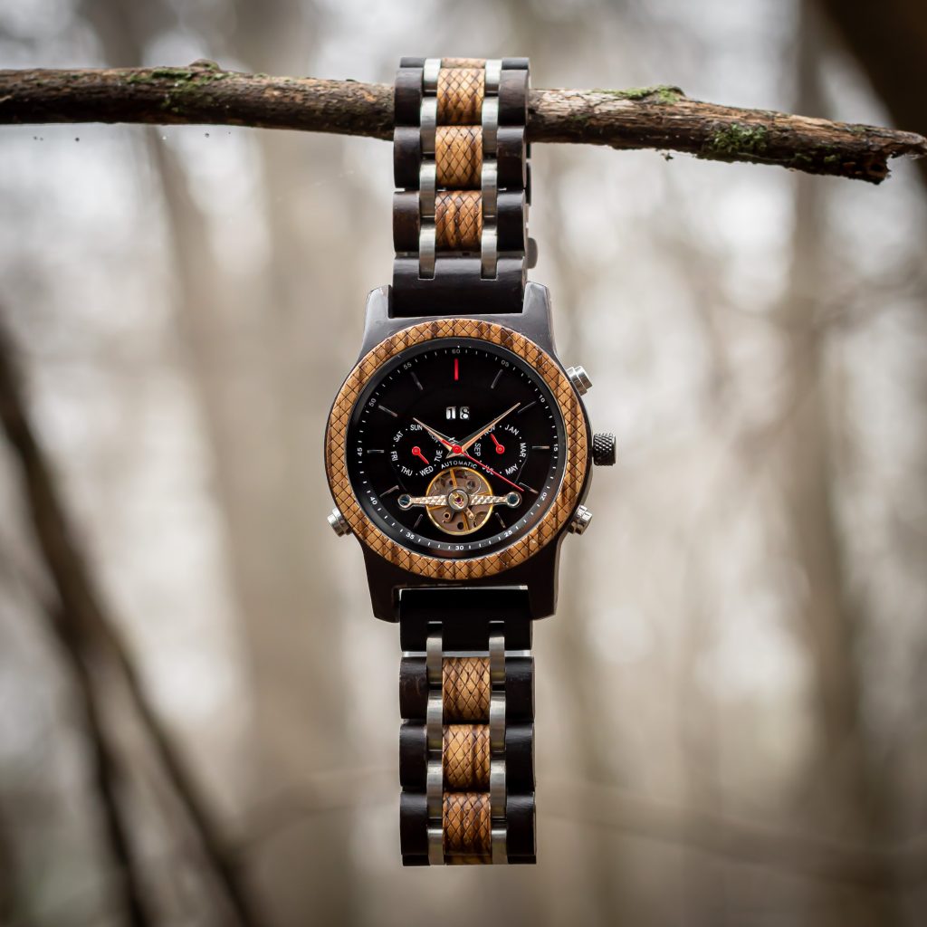 Reloj automático de madera y metal modelo Dundee - Imagen 7