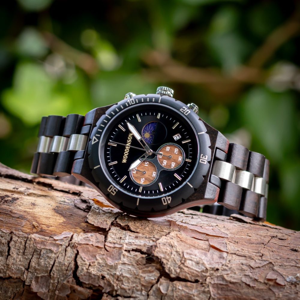 Reloj de madera Kobe Onyx
