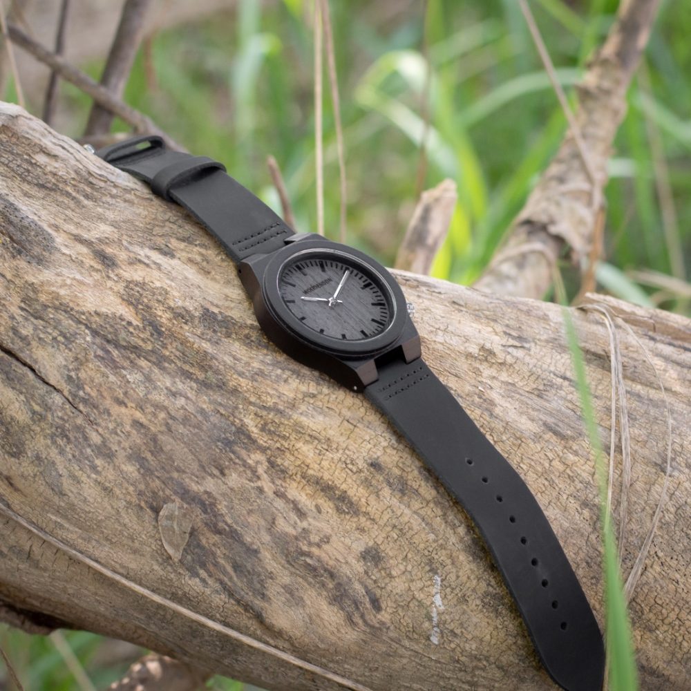 Reloj de madera modelo Kalu Hiru - Imagen 3