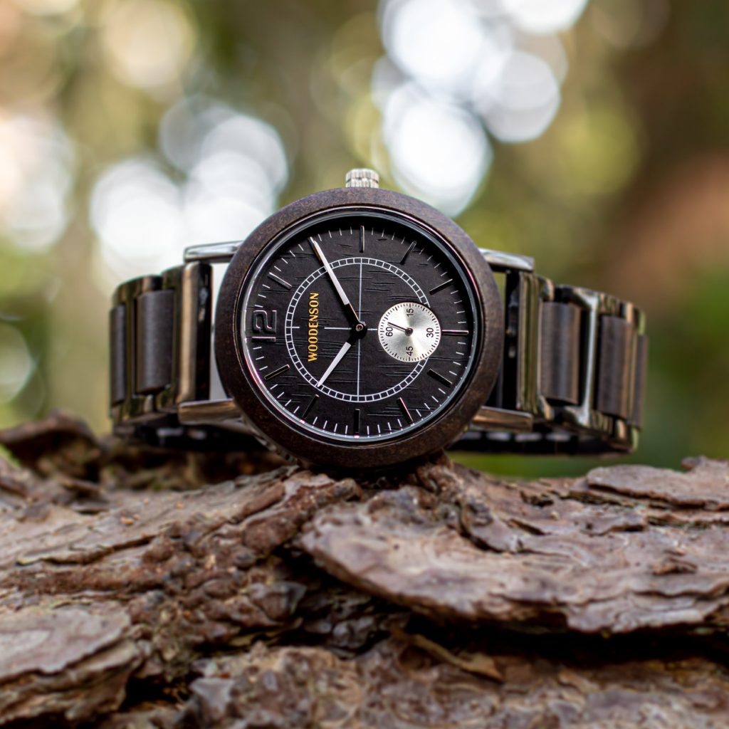 Reloj de Madera de Chacate y Acero Ordesa 44mm