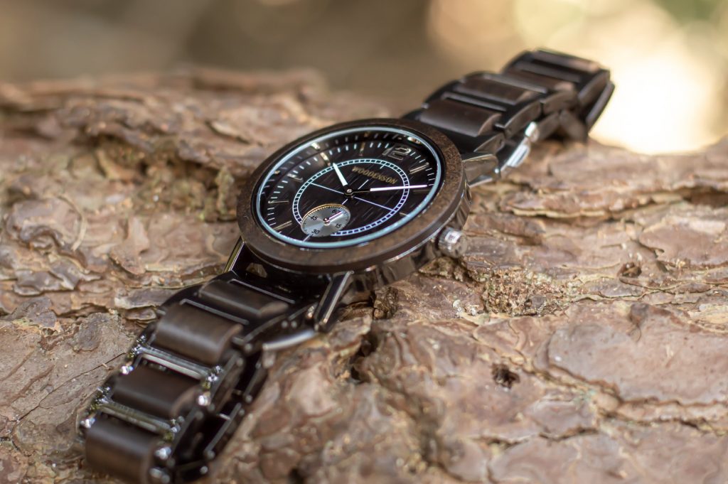 Reloj de Madera de Chacate y Acero Ordesa 44mm - Imagen 3