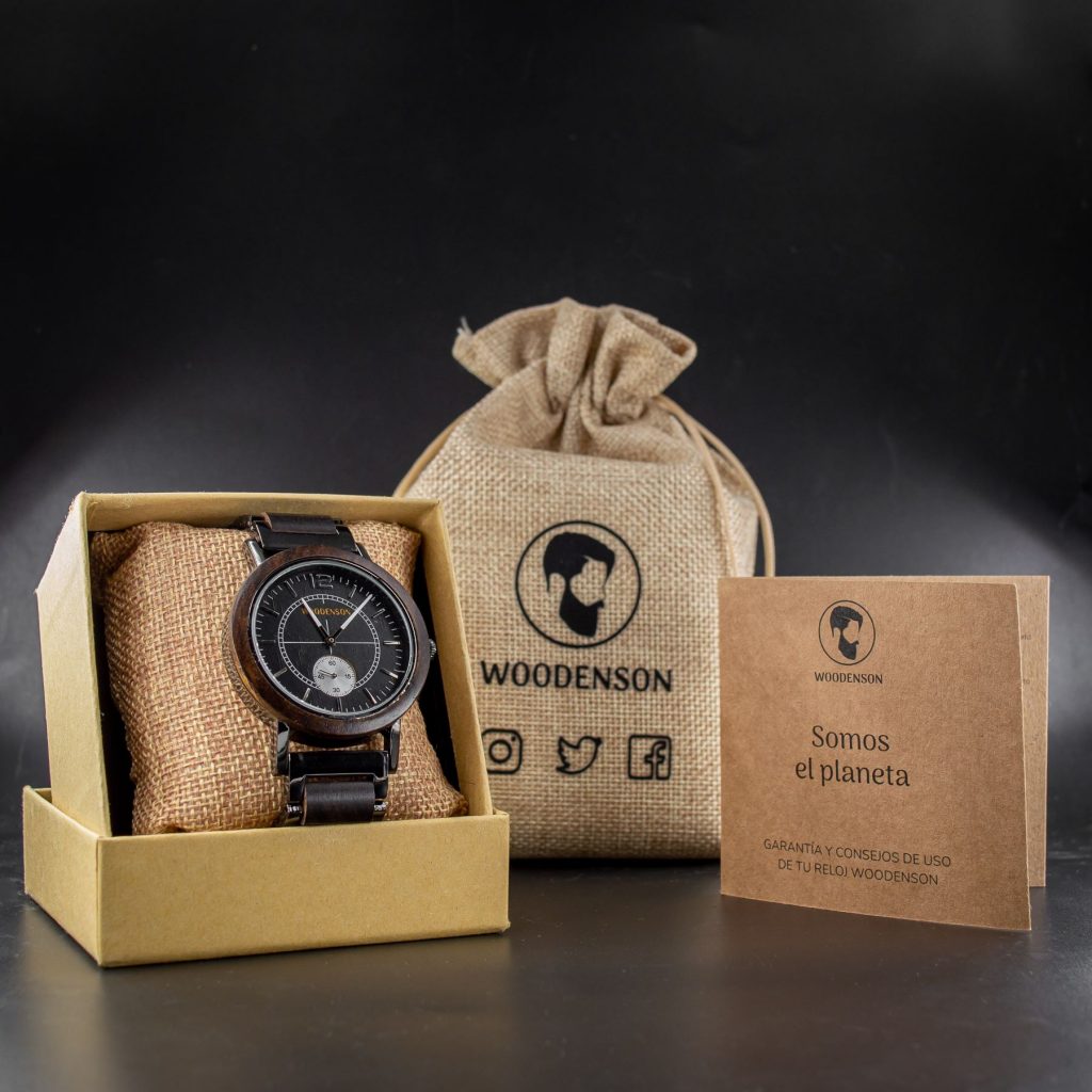 Reloj de Madera de Chacate y Acero Ordesa 44mm - Imagen 8