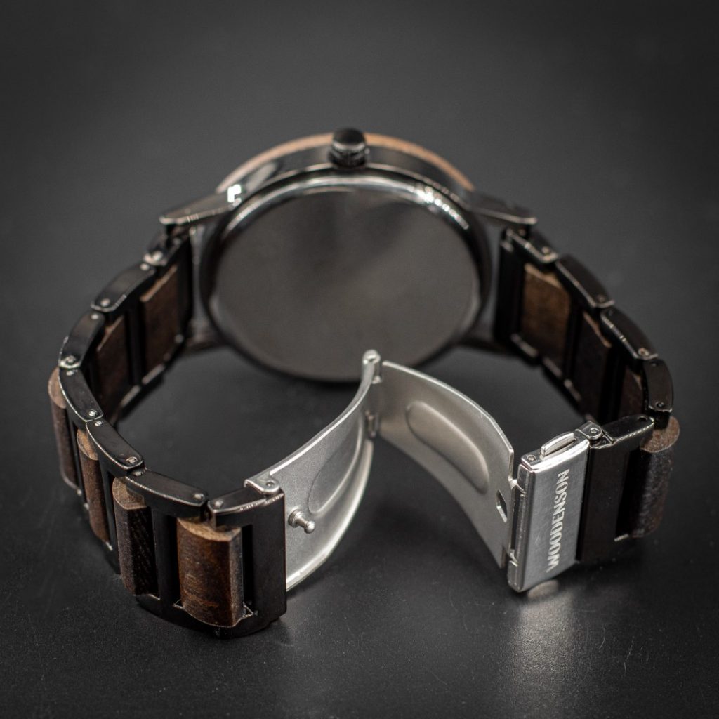 Reloj de Madera de Chacate y Acero Ordesa 44mm - Imagen 4