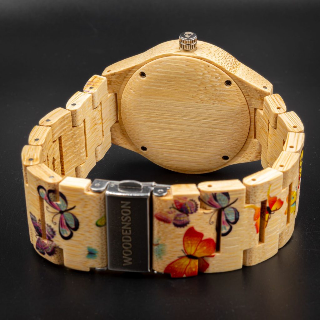 Reloj de madera de bambú decorada Capri - Imagen 4