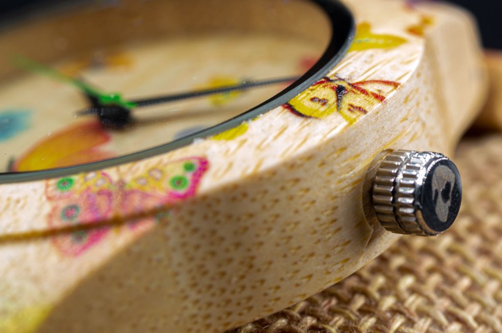 Reloj de madera de bambú decorada Capri - Imagen 7