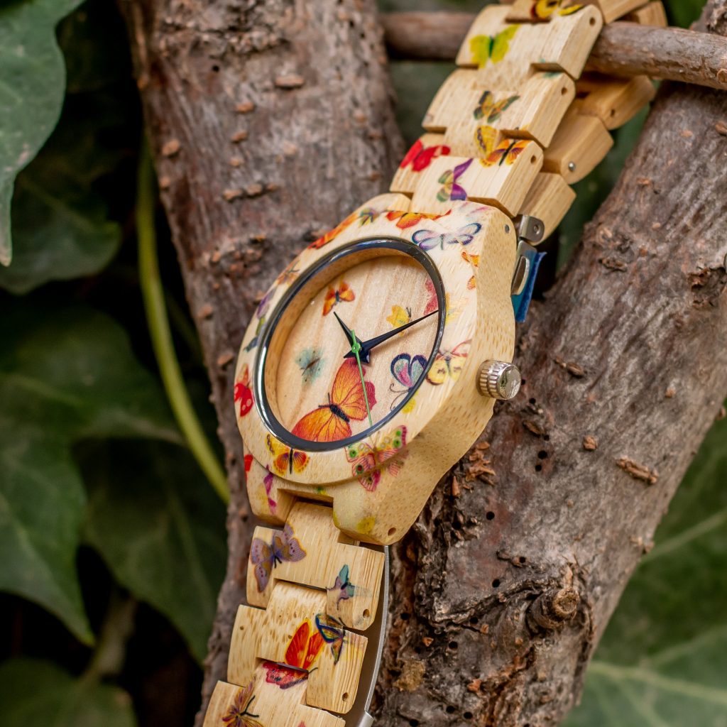 Reloj de madera de bambú decorada Capri - Imagen 6