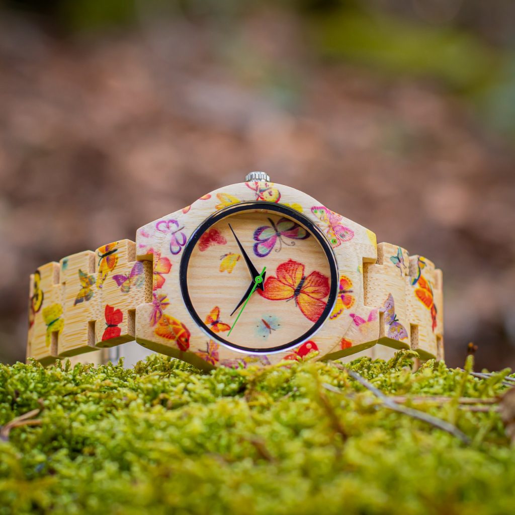 Reloj de madera de bambú decorada Capri - Imagen 8