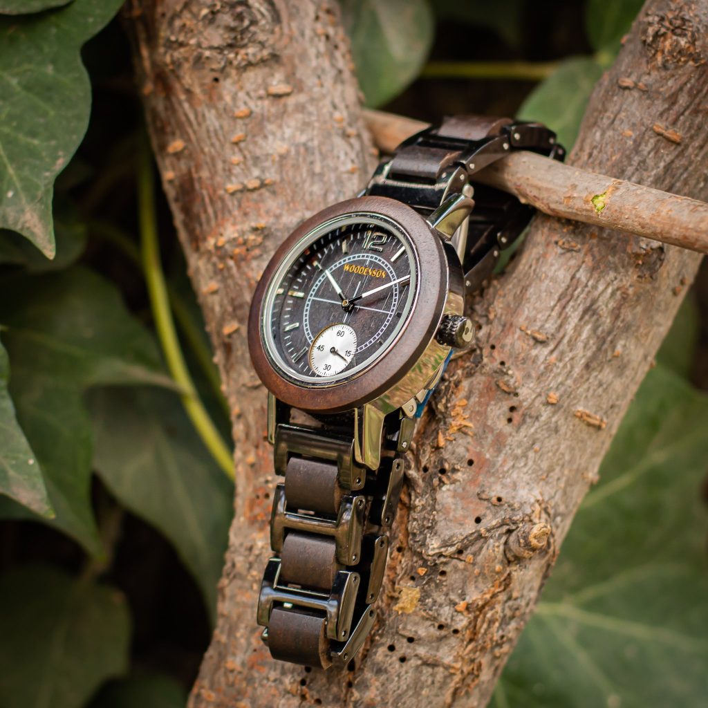 Reloj de Madera de Chacate y Acero Ordesa 39mm - Imagen 7