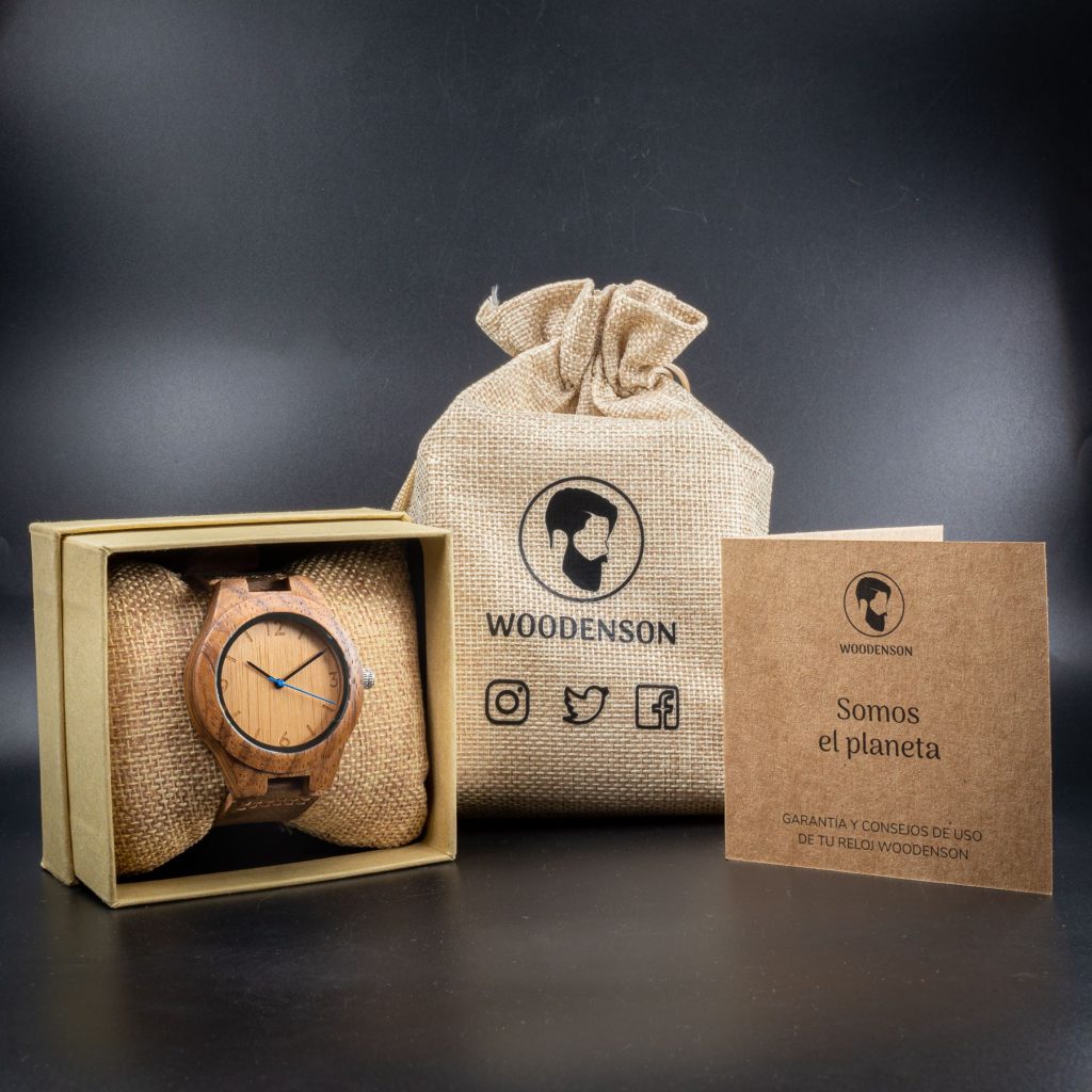 Reloj de madera de zebrano modelo Nara 39mm - Imagen 8