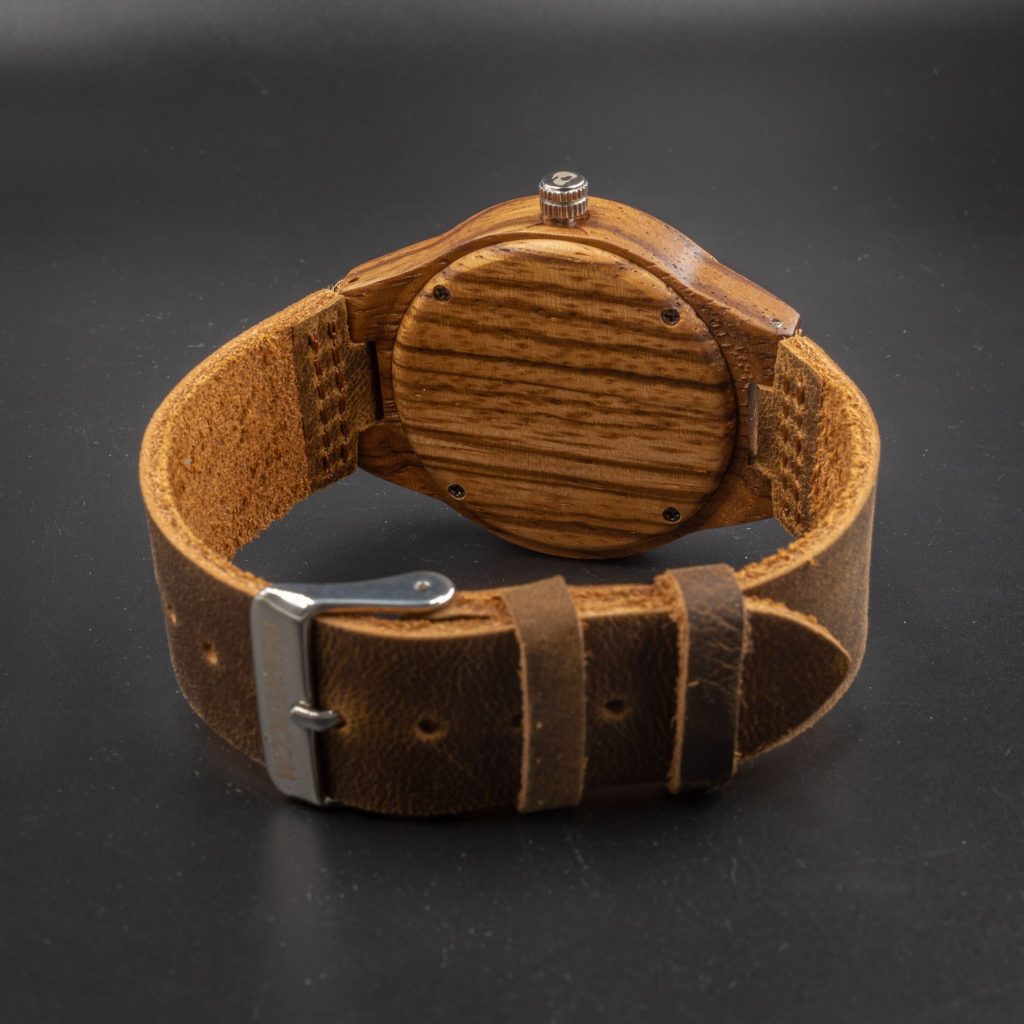 Reloj de madera de zebrano modelo Nara 39mm - Imagen 5