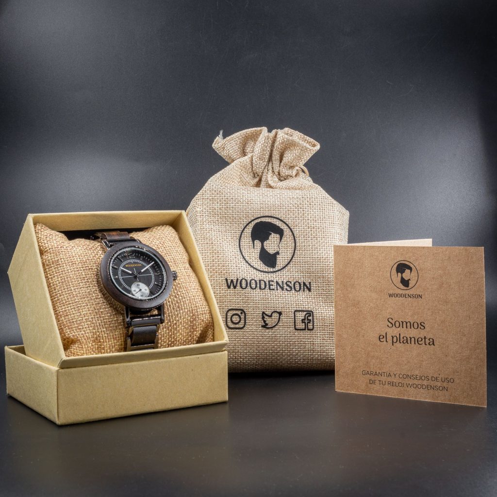 Reloj de Madera de Chacate y Acero Ordesa 39mm - Imagen 8