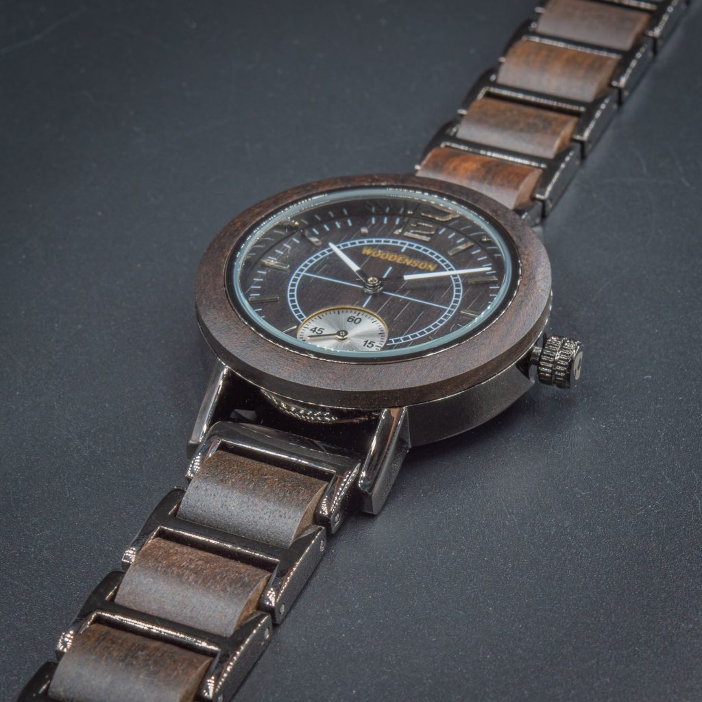 Reloj de Madera de Chacate y Acero Ordesa 39mm - Imagen 5
