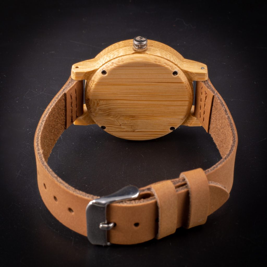 Reloj de Madera de Bambú y serraje modelo Atacama 39mm - Imagen 4
