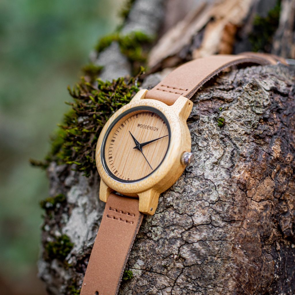 Reloj de Madera de Bambú y serraje modelo Atacama 39mm - Imagen 3