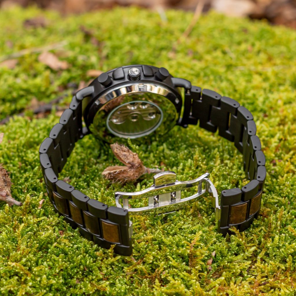 Reloj Automático de madera y acero modelo Obsidian - Imagen 5