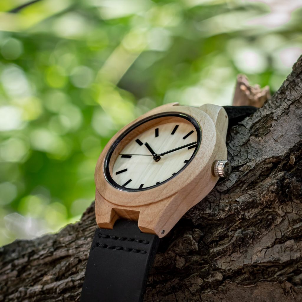 Reloj de madera de arce modelo Taranis 39mm - Imagen 6