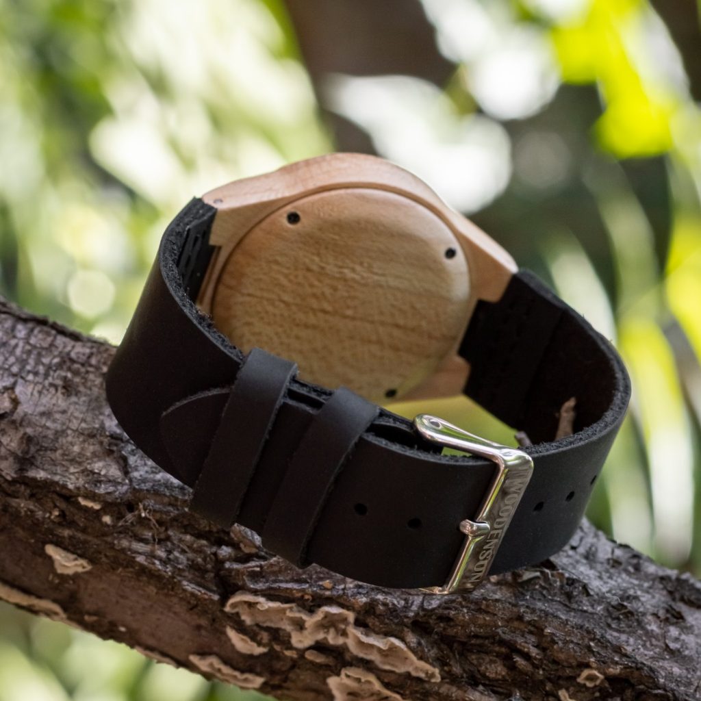 Reloj de madera de arce modelo Taranis 39mm - Imagen 4