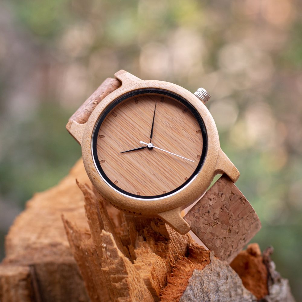 Reloj de madera con correa de corcho Camden Cork 39mm