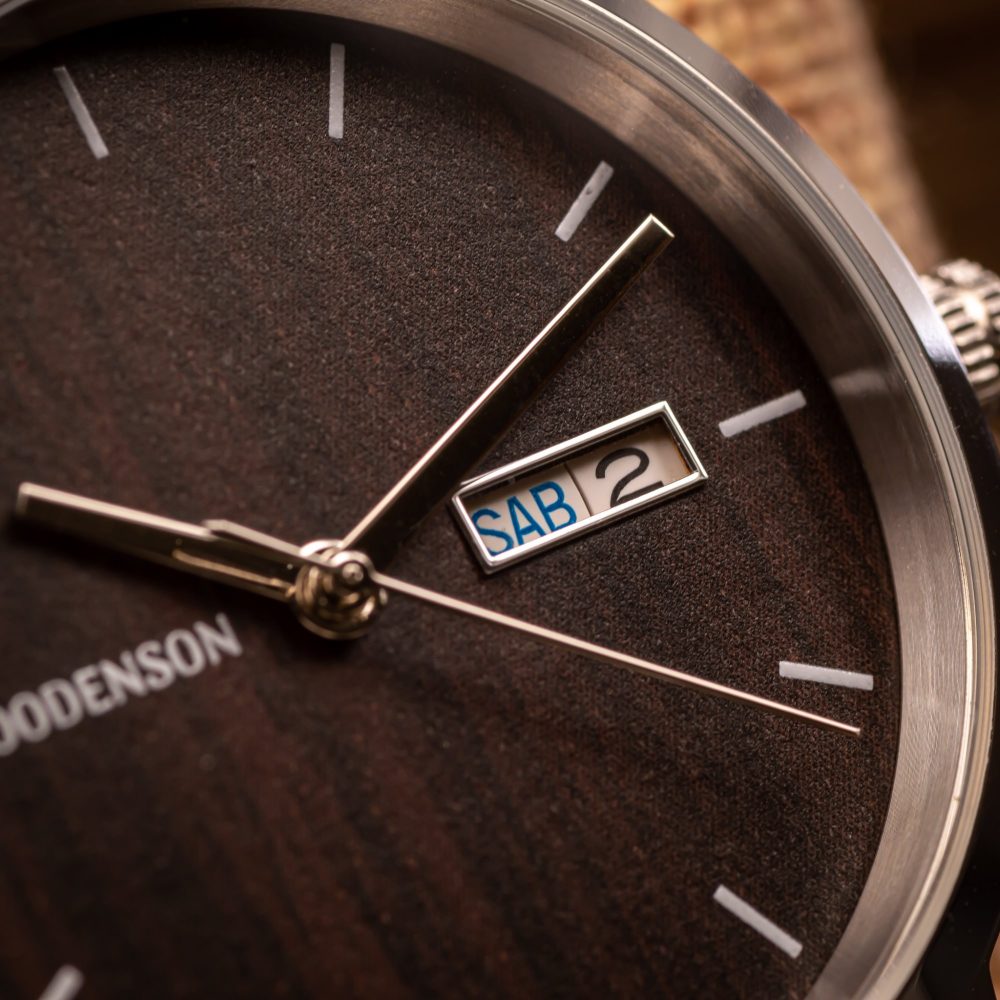 Reloj Automático de Madera de Ébano Chacagua - Imagen 5