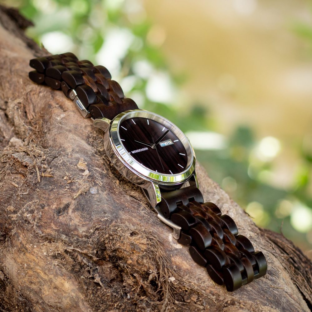 Reloj Automático de Madera de Ébano Chacagua - Imagen 3