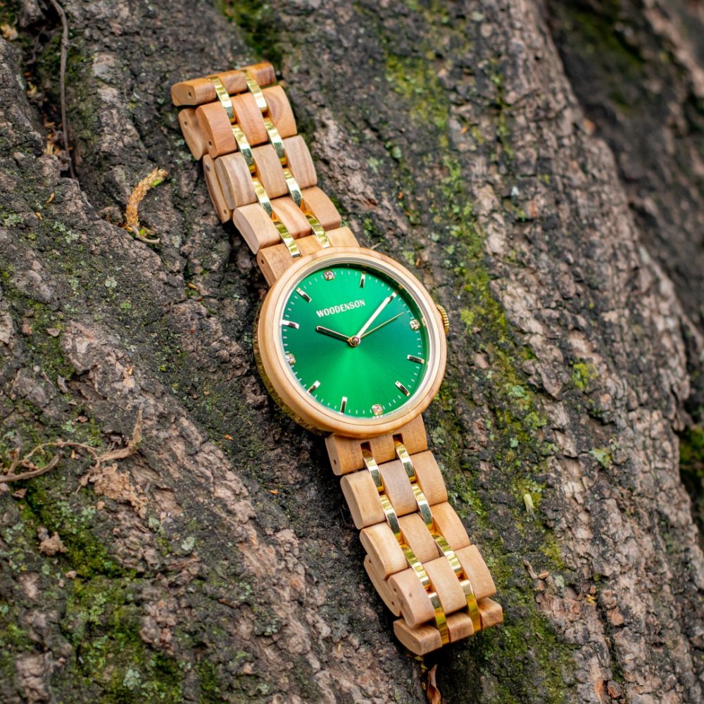 Reloj de madera de olivo Khalid - Imagen 3