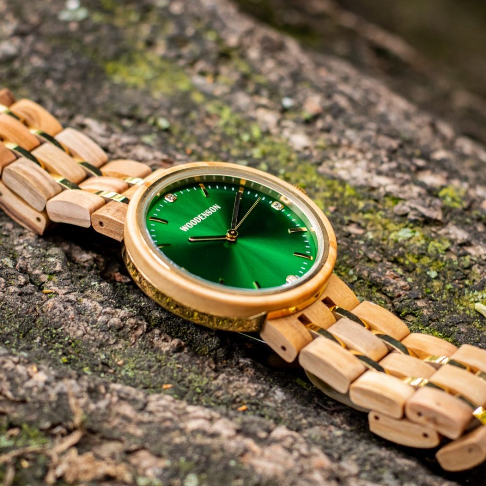 Reloj de madera de olivo Khalid - Imagen 5