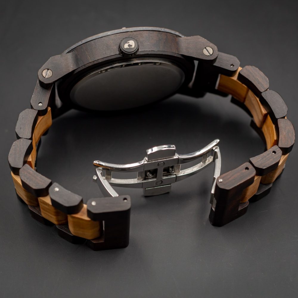Reloj de Madera y Piedra Modelo Cobá - Imagen 4