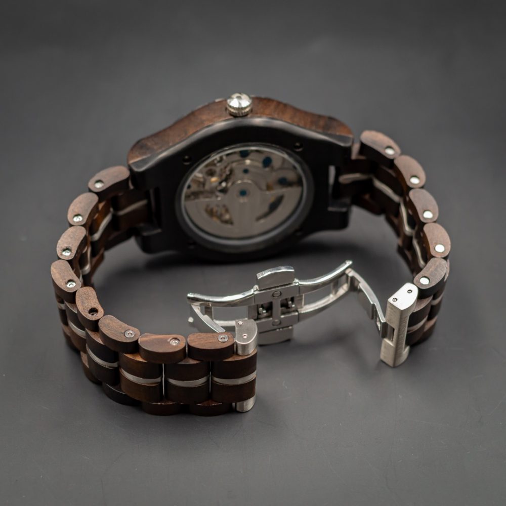 Reloj Automático de Madera con Doble Tourbillon Modelo Stonehenge - Imagen 4
