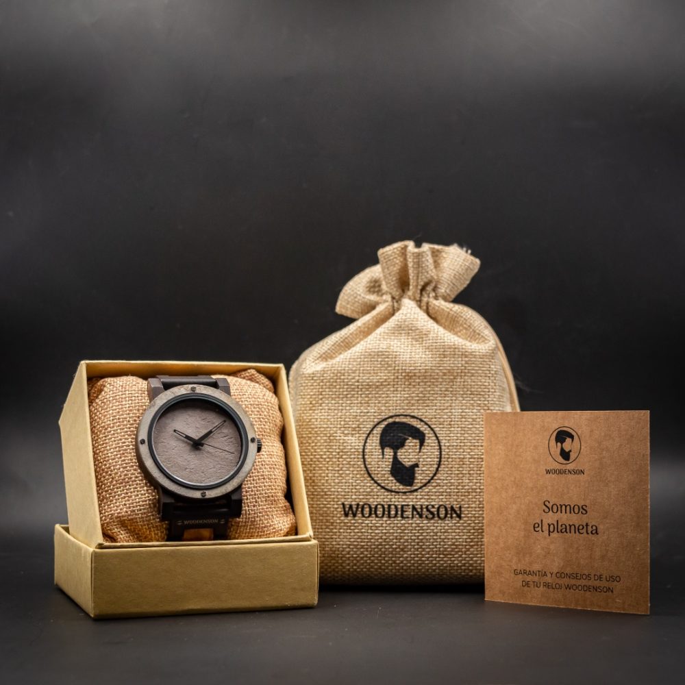 Reloj de Madera y Piedra Modelo Cobá - Imagen 8