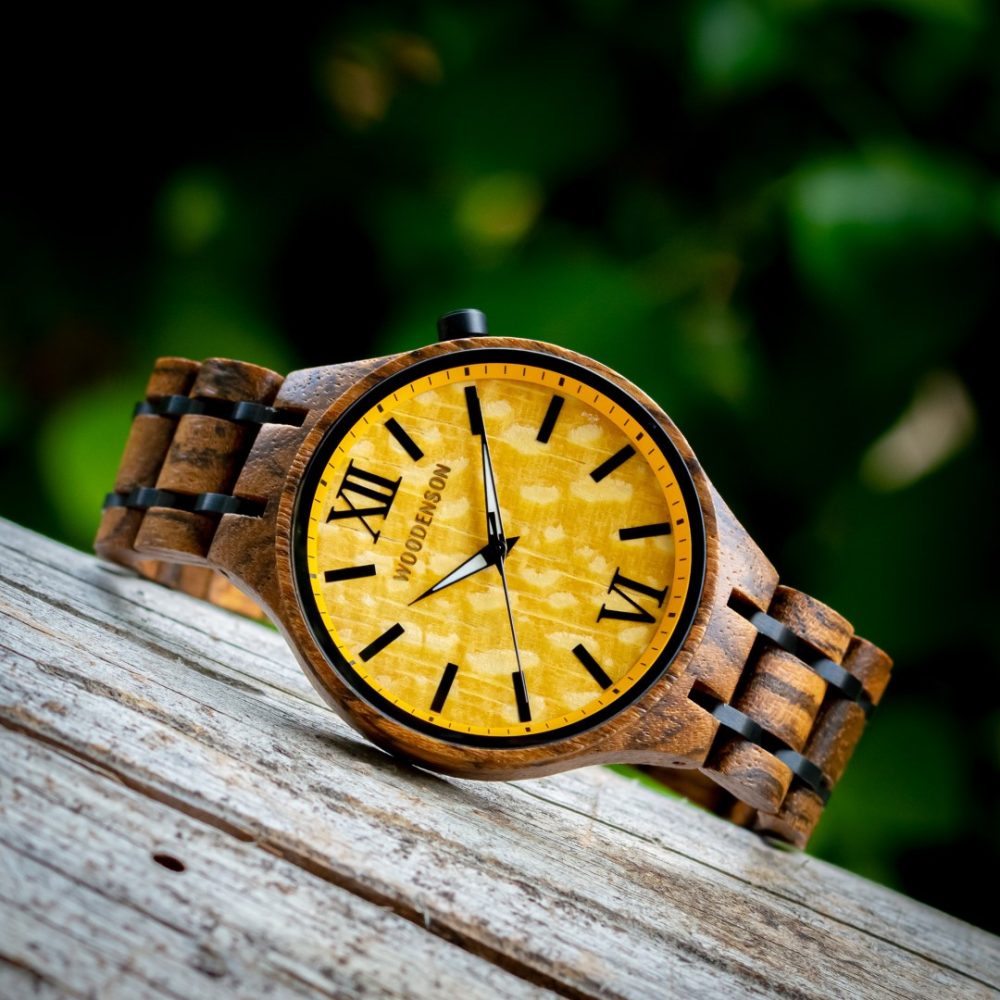Reloj de madera de serpiente Sahara