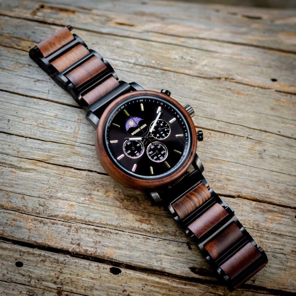 Reloj de Madera de Tigre Teide - Imagen 5