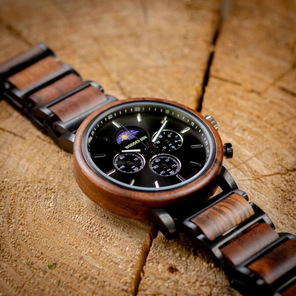 Reloj de Madera de Tigre Teide - Imagen 3