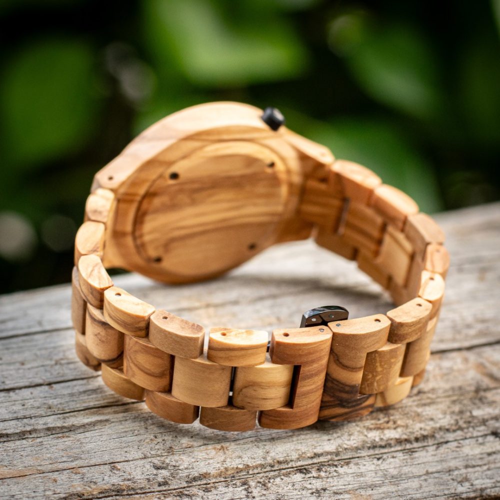 Reloj de madera de zebrano Bow - Imagen 4