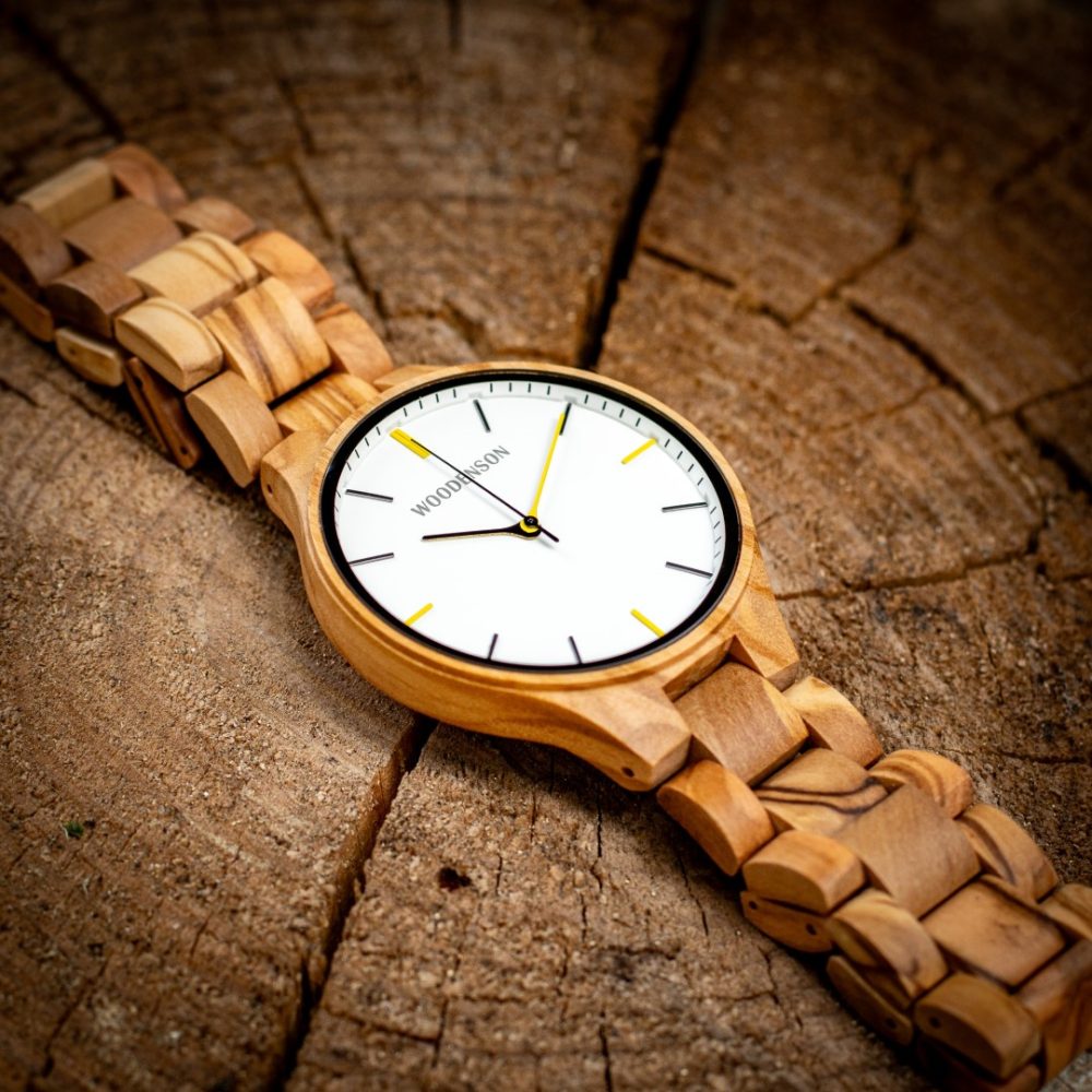 Reloj de madera de zebrano Bow - Imagen 3