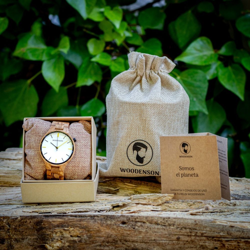 Reloj de madera de zebrano Bow - Imagen 6