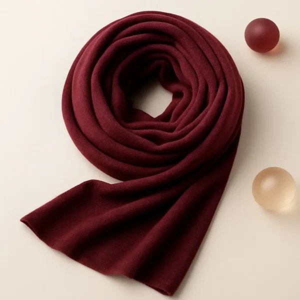 BURDEOS VINO.. Bufanda 100% Cashmere.  The Edit 2025